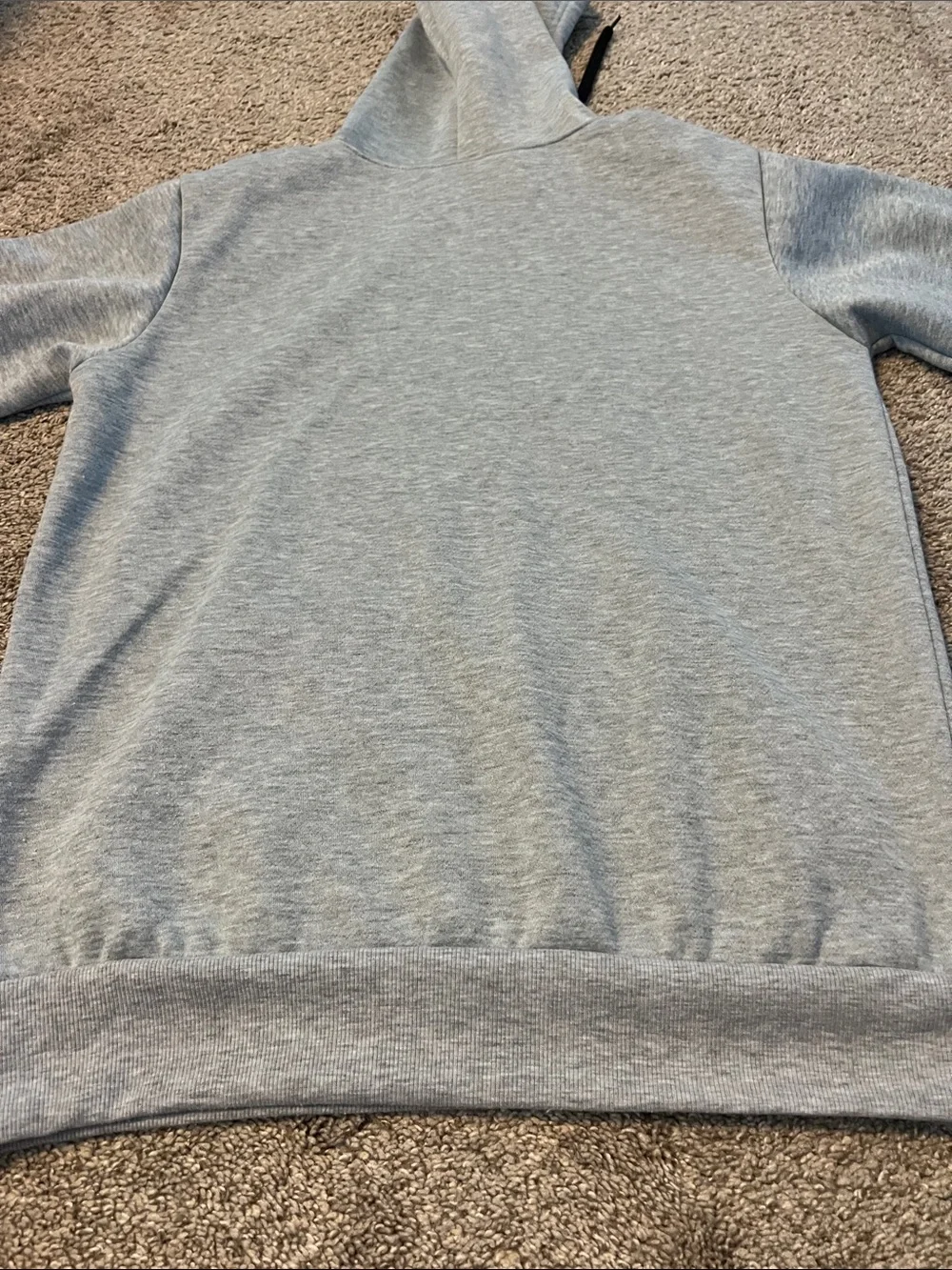 The North Face Light Grey Pullover Hoodie with Black Logo